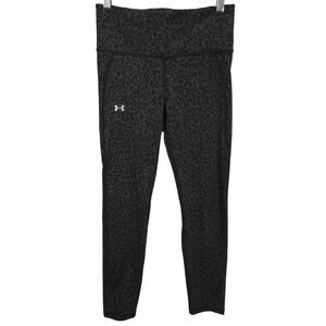 Under Armour Compression Leggings Womens S Gray Black Geometric Breathelux Capri
